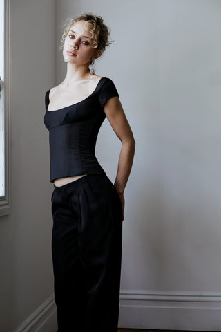 The Demi Cup Corselette in Wool