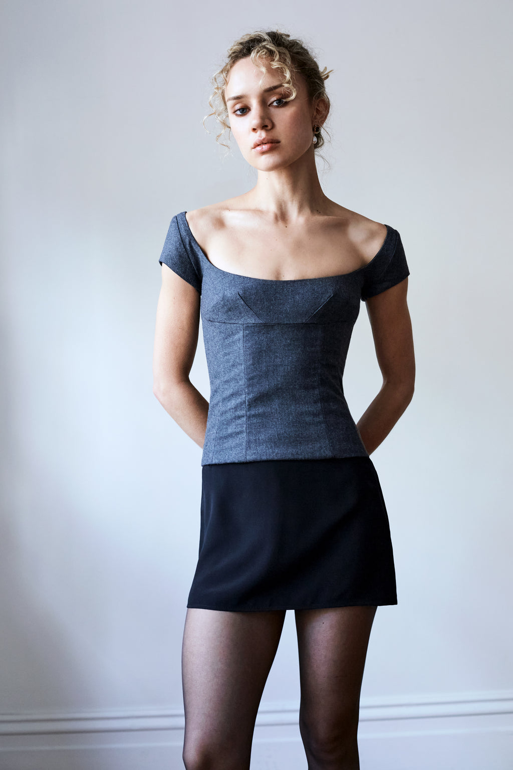 The Demi Cup Corselette in Wool