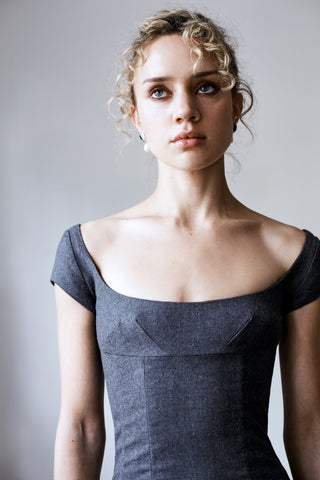 The Demi Cup Corselette in Wool