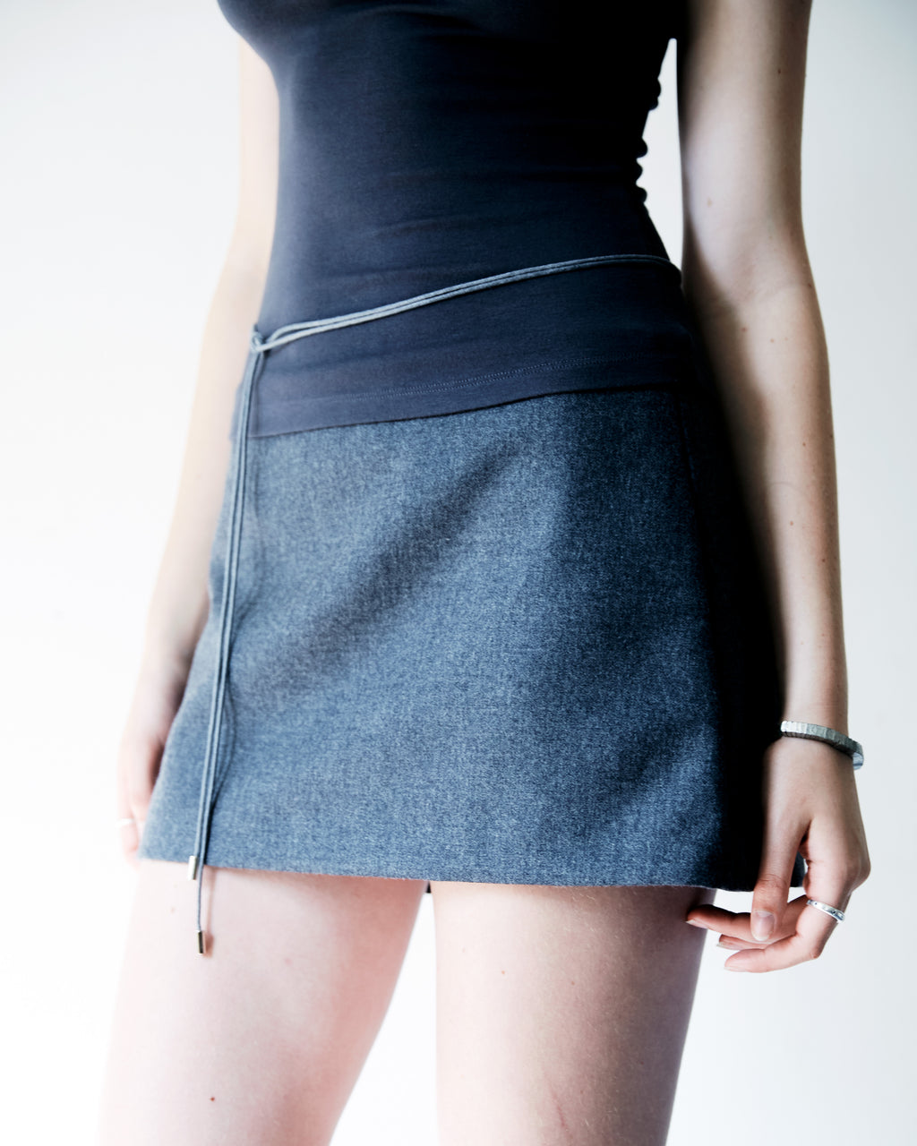 The Miniskirt in Merino Wool Twill